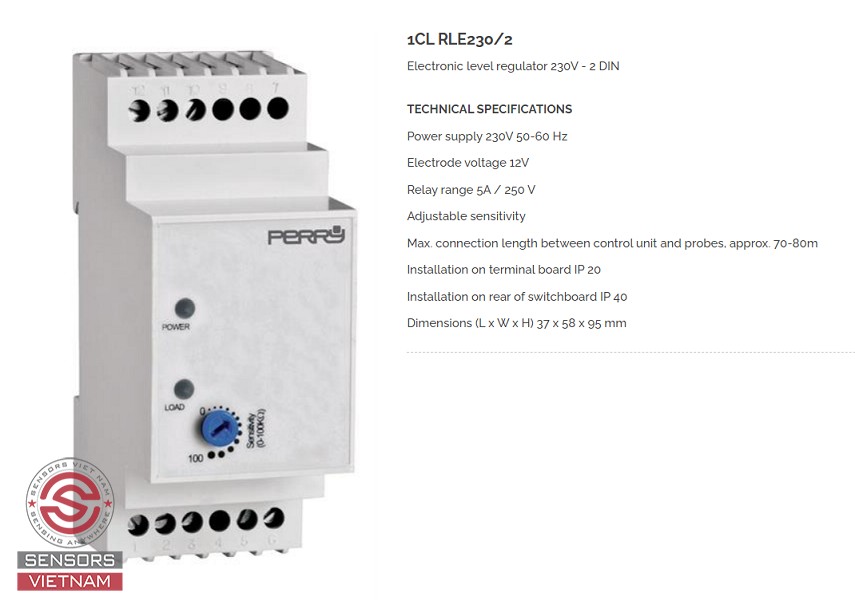 BỘ ĐIỀU KHIỂN MỨC NƯỚC 1CL RLE230/2 - SENSORS VIỆT NAM - CẢM BIẾN HVAC ...