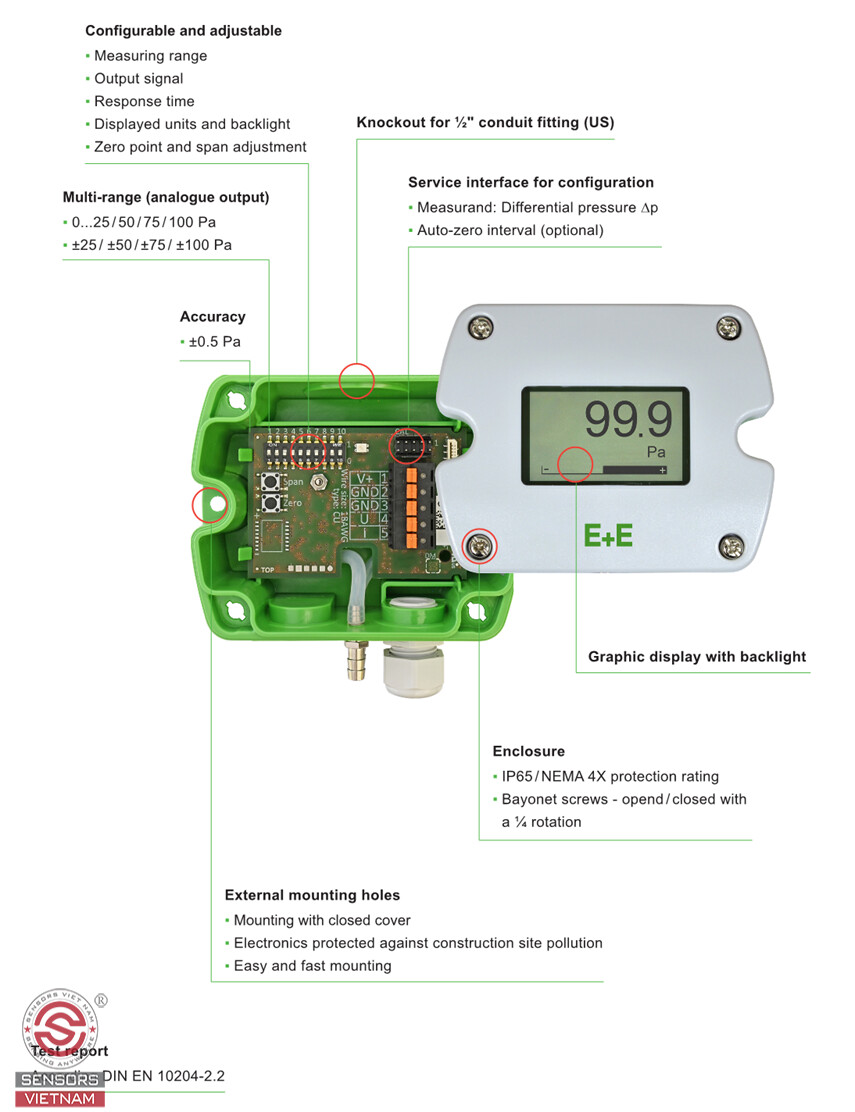 CẢM BIẾN CHÊNH ÁP PHÒNG SẠCH